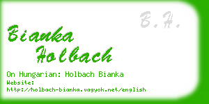 bianka holbach business card